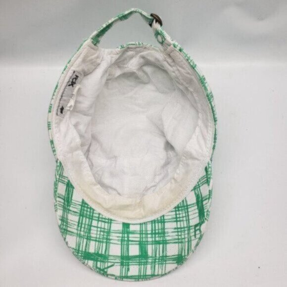 Fox Racing Strapback Green Tartan Plaid Painter Newsboy Trucker Hat - Picture 7 of 13